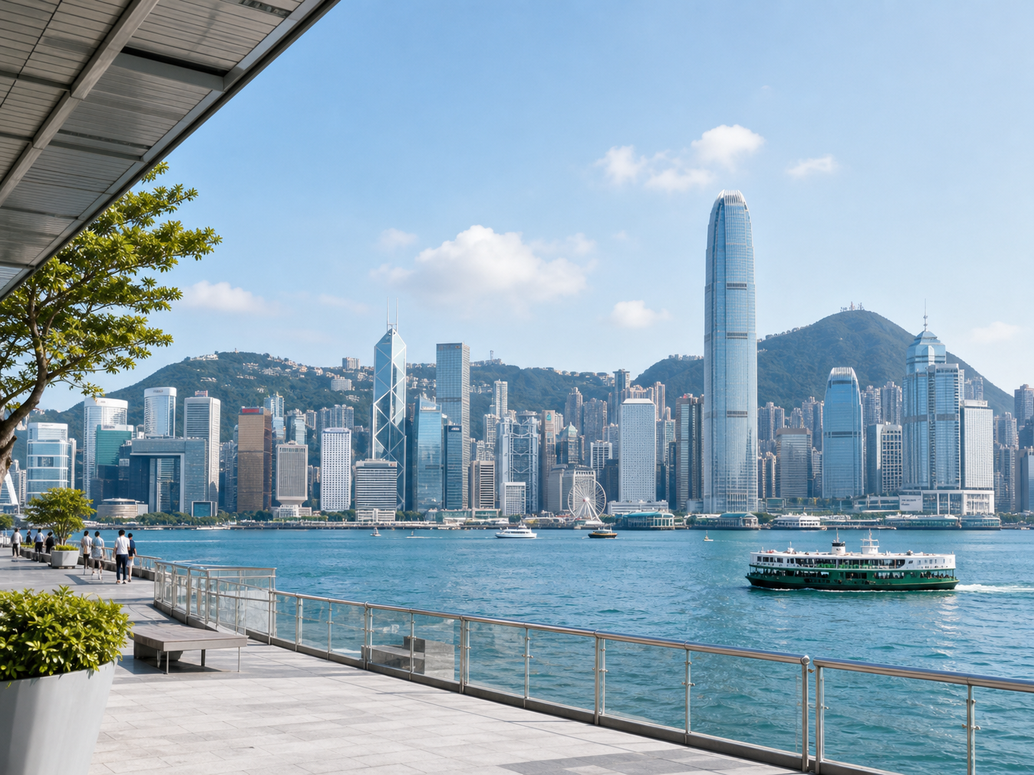 香港维多利亚港与城市景观